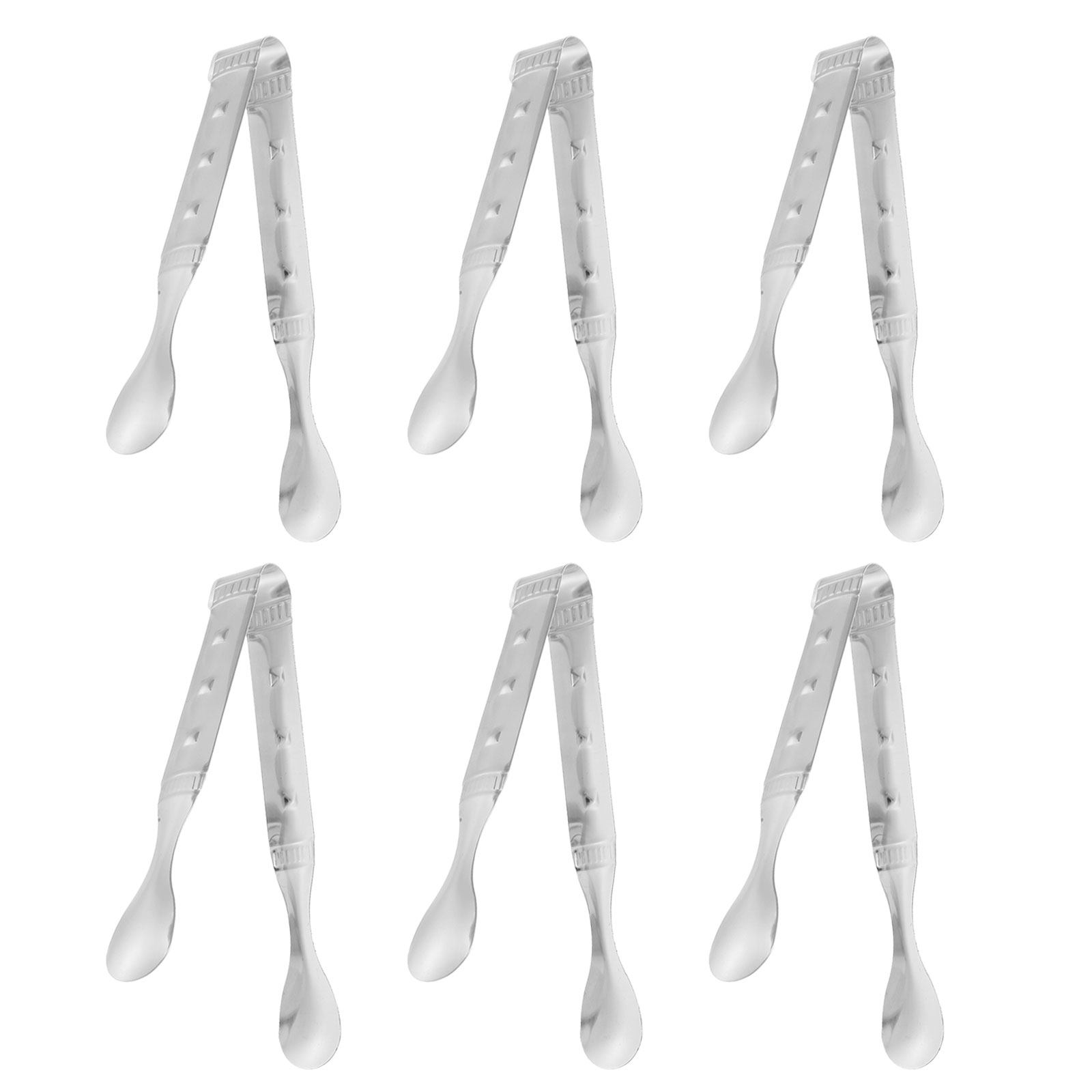 6Pcs Stainless Steel Food Tong - огляд і ціна Coffee Tea Sugar
