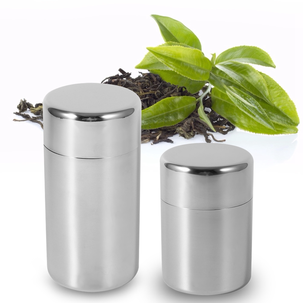 Stainless Steel Tea Tins Canis - огляд і ціна Coffee Tea Sugar