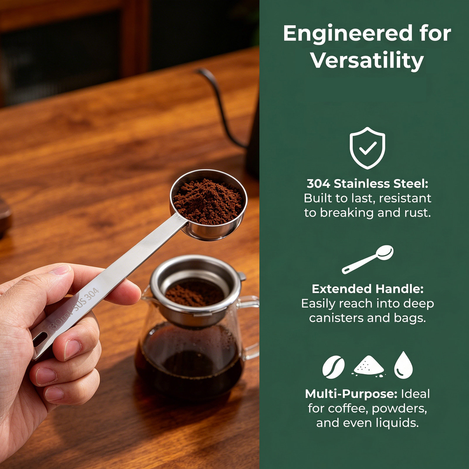 4Pcs Stainless Steel Coffee Sc - огляд і ціна Coffee Tea Sugar