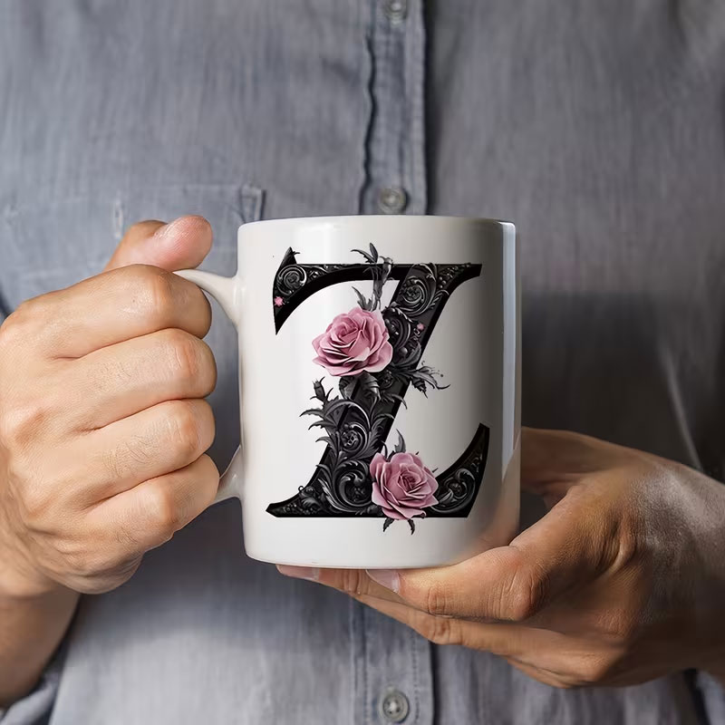1 Black Letter Flower A-F Prin - огляд і ціна Coffee Tea Name
