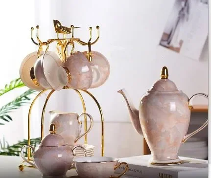 Marble Bone China Coffee Set M - огляд і ціна Coffee Tea Sugar