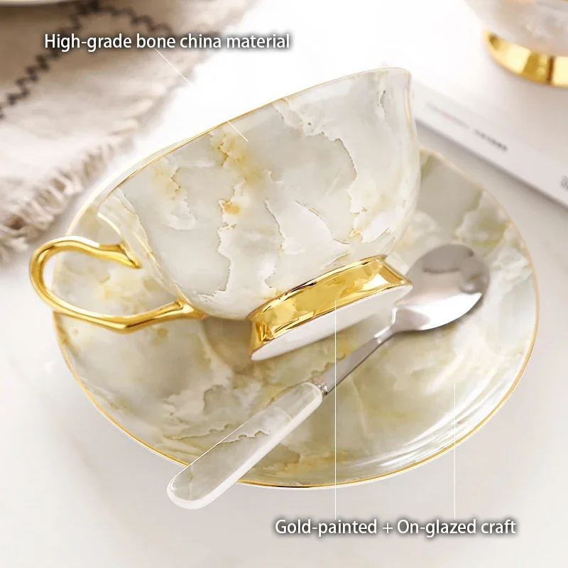 Marble Bone China Coffee Set M - огляд і ціна Coffee Tea Sugar