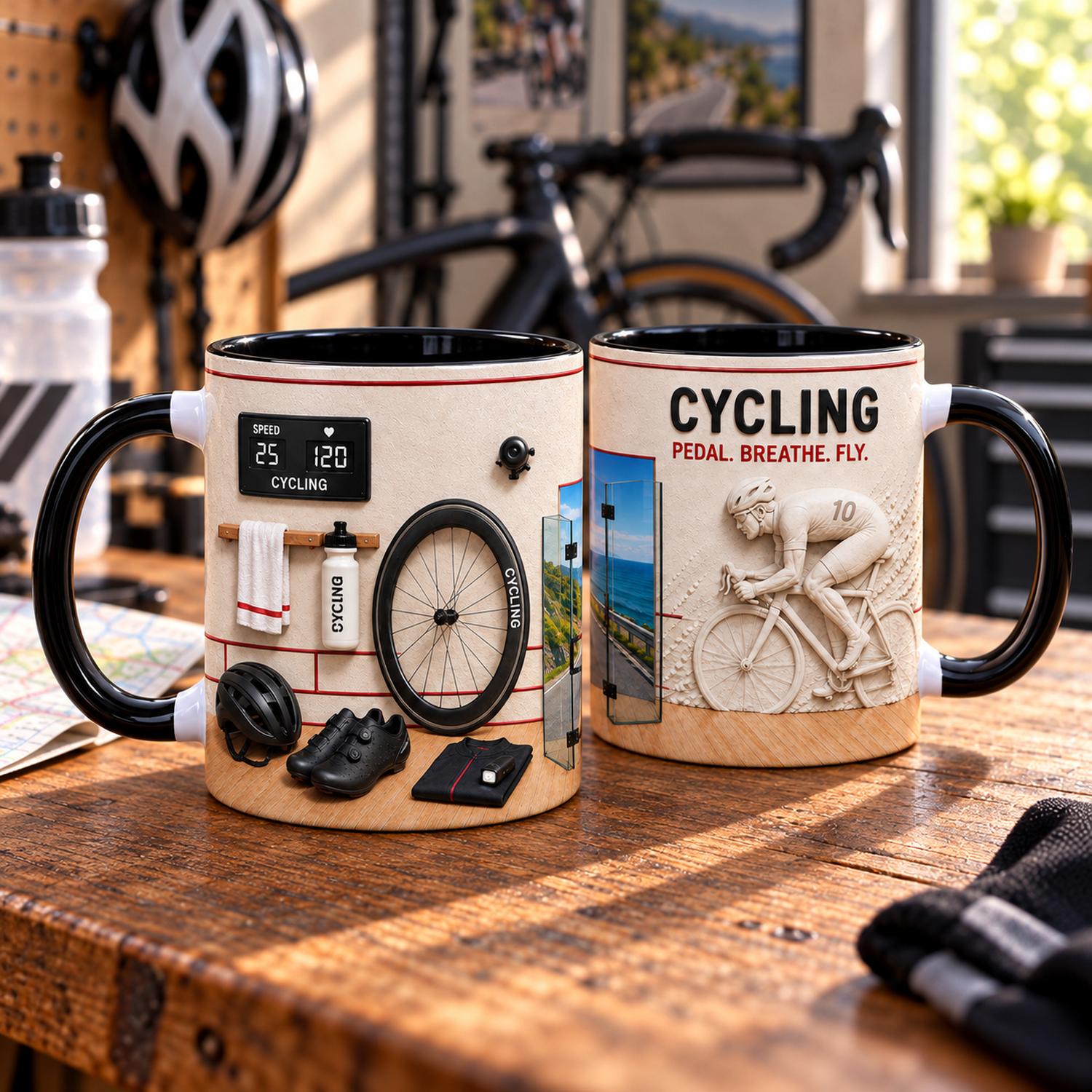 Custom Cycling Coffee Mug 11oz - огляд і ціна Coffee Tea Name