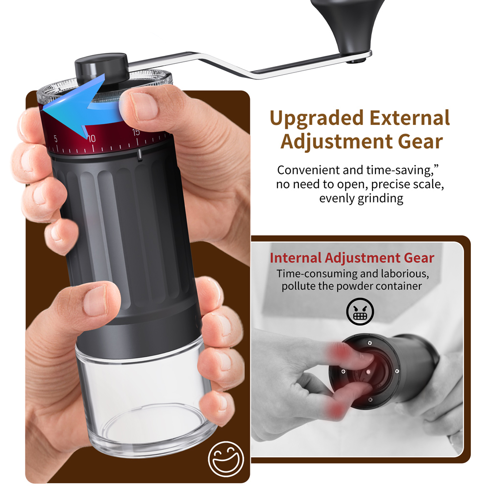 External Adjustable Conical Bu - огляд і ціна Burr Hand Grinder